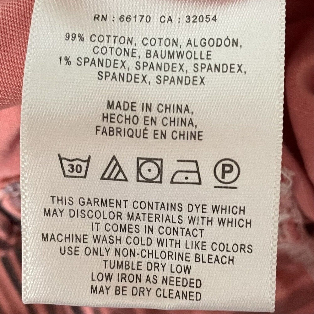Anthropologie Pilcro Hyphen Chino Shorts Size 26 Pink Boho Classic Stret… - Picture 9 of 9